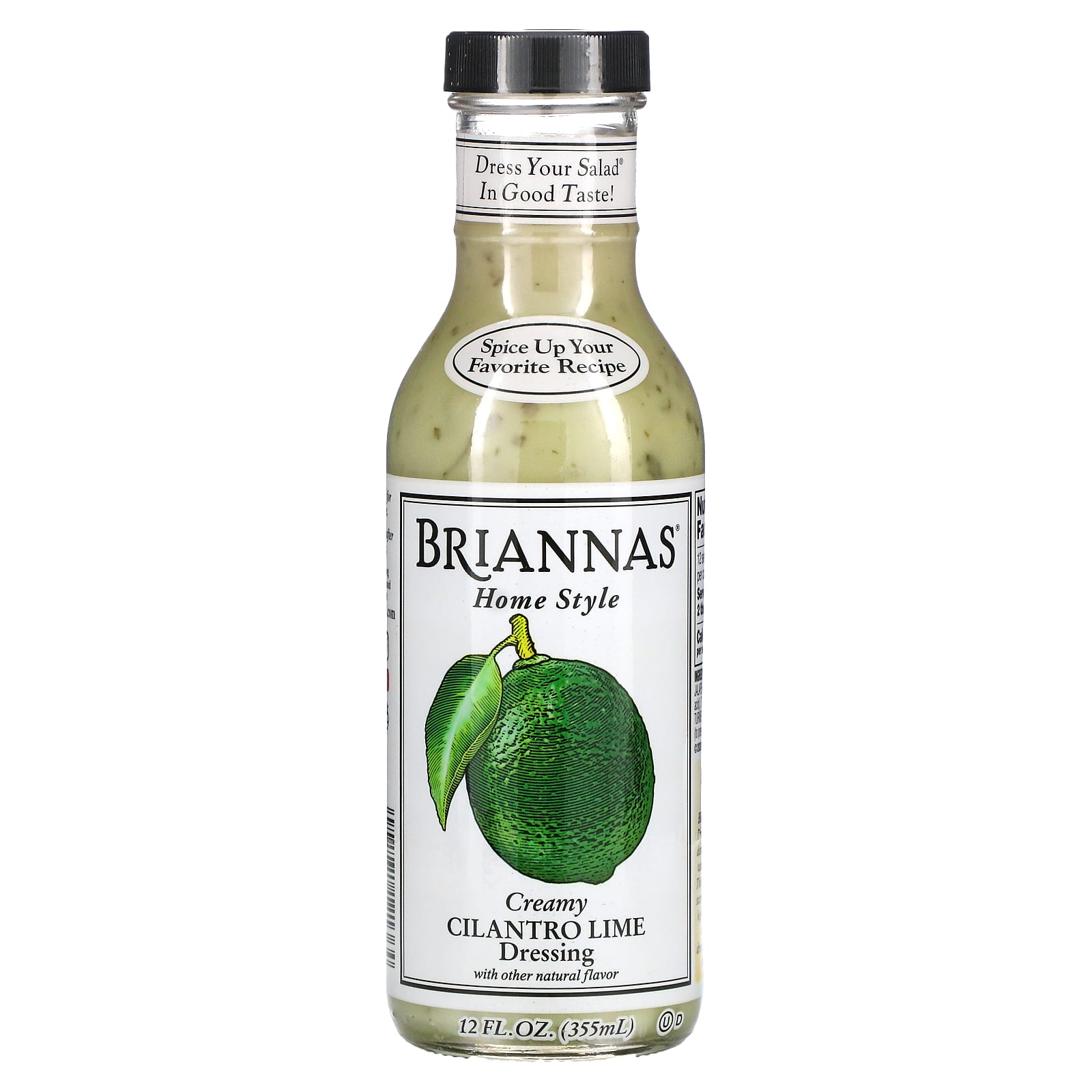 Briannas-Home Style-Creamy Cilantro Lime Dressing-12 fl oz (355 ml)