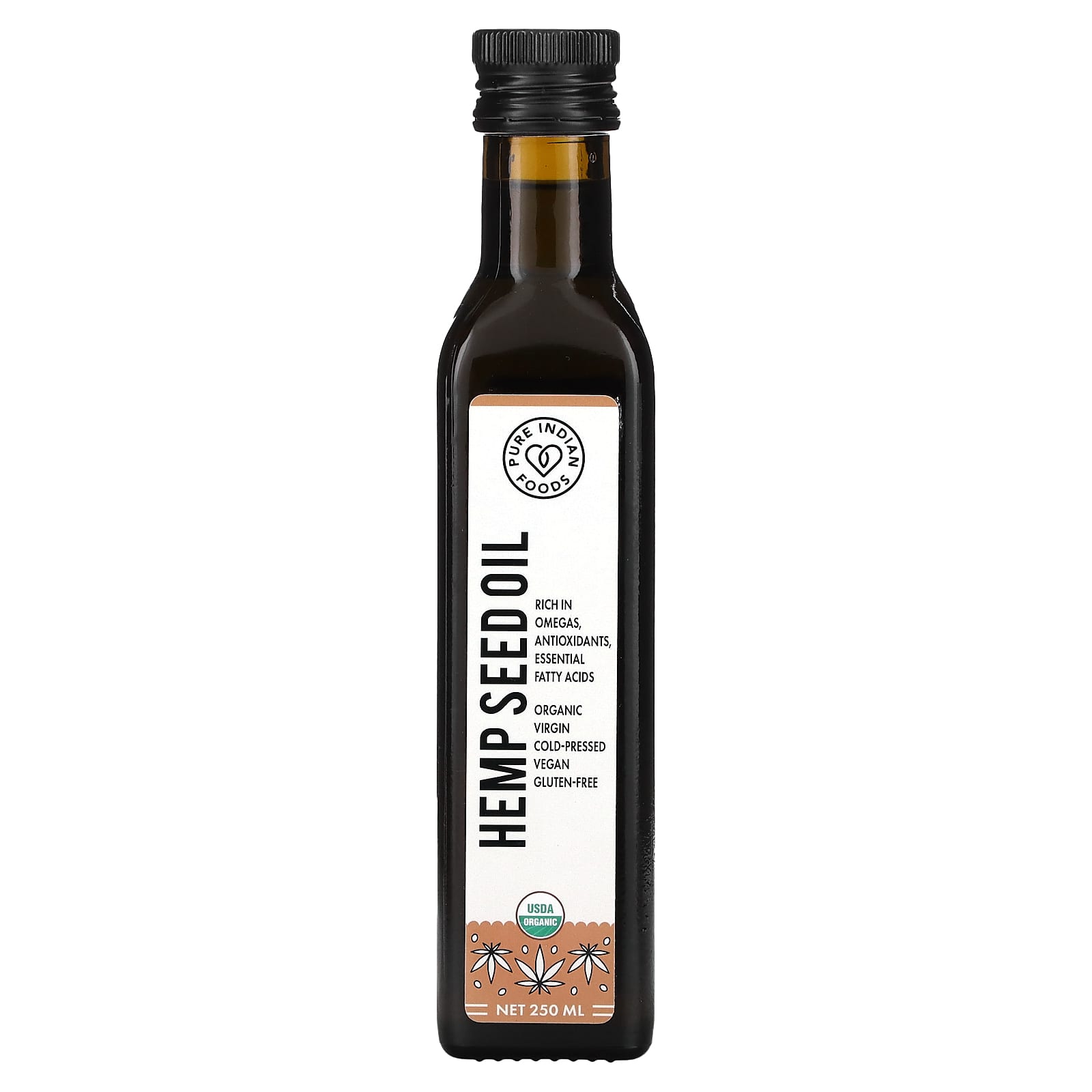 Pure Indian Foods-Hemp Seed Oil-250 ml