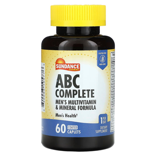 Sundance Vitamins-ABC Complete Men's Multivitamin & Mineral Formula-60 Coated Caplets