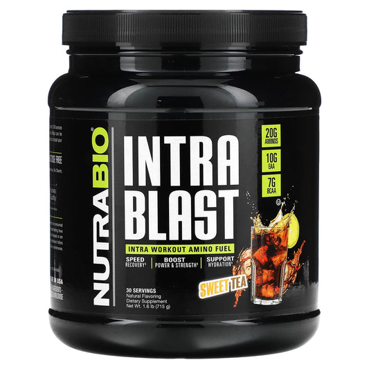 NutraBio-Intra Blast-Intra Workout Amino Fuel-Sweet Tea-1.6 lb (715 g)