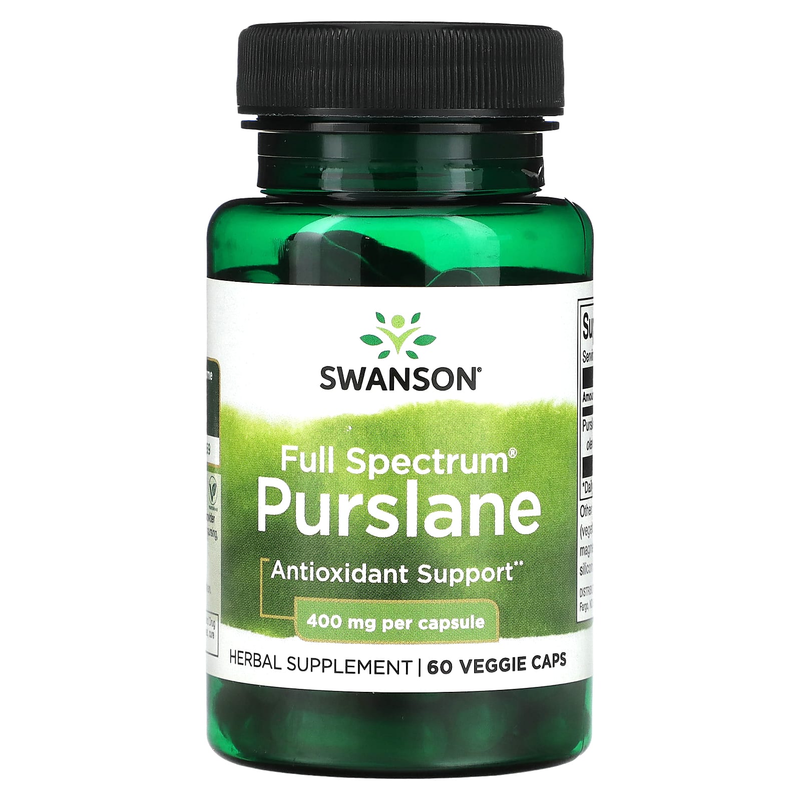 Swanson-Full Spectrum Purslane-400 mg-60 Veggie Caps