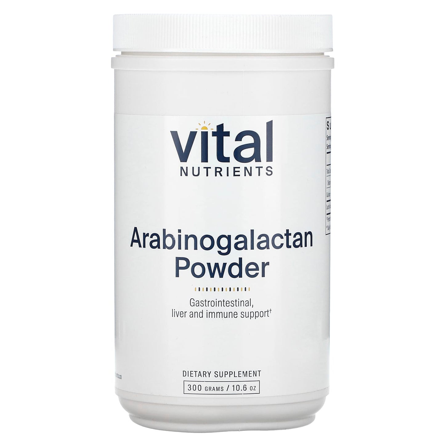 Vital Nutrients-Arabinogalactan Powder-10.6 oz (300 g)