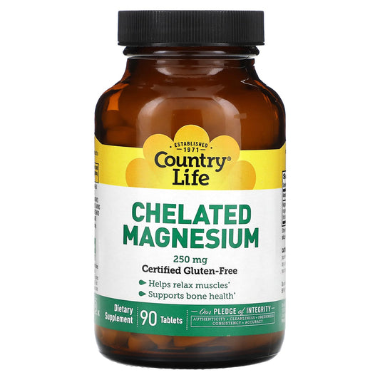 Country Life-Chelated Magnesium -250 mg -90 Tablets