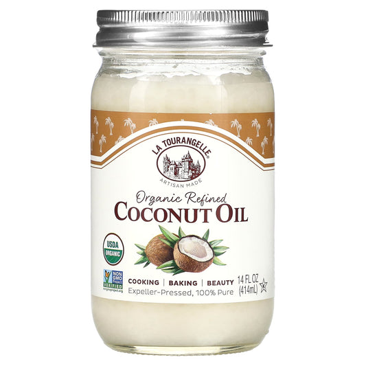 La Tourangelle-Organic Refined Coconut Oil-14 fl oz (414 ml)