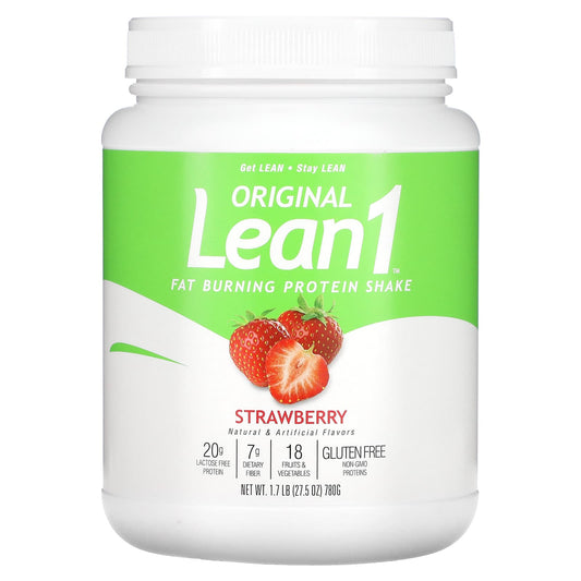 Lean1-Original-Fat Burning Meal Replacement Protein Shake-Strawberry-1.7 lb (780 g)