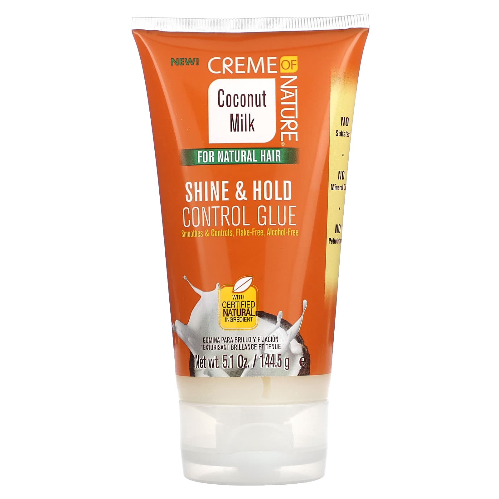 Creme Of Nature-Shine & Hold Control Glue-Coconut Milk-5.1 oz (144.5 g)