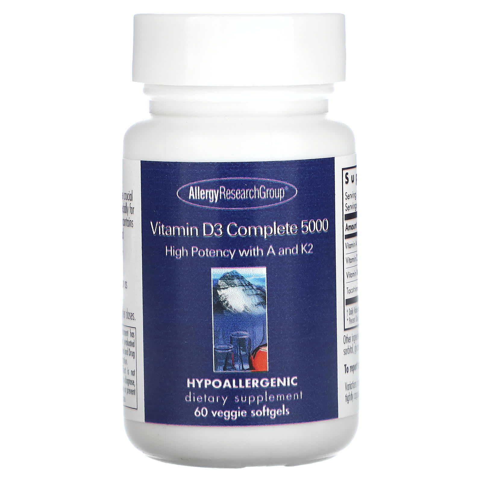 Allergy Research Group-Vitamin D3 Complete 5000-60 Veggie Softgels