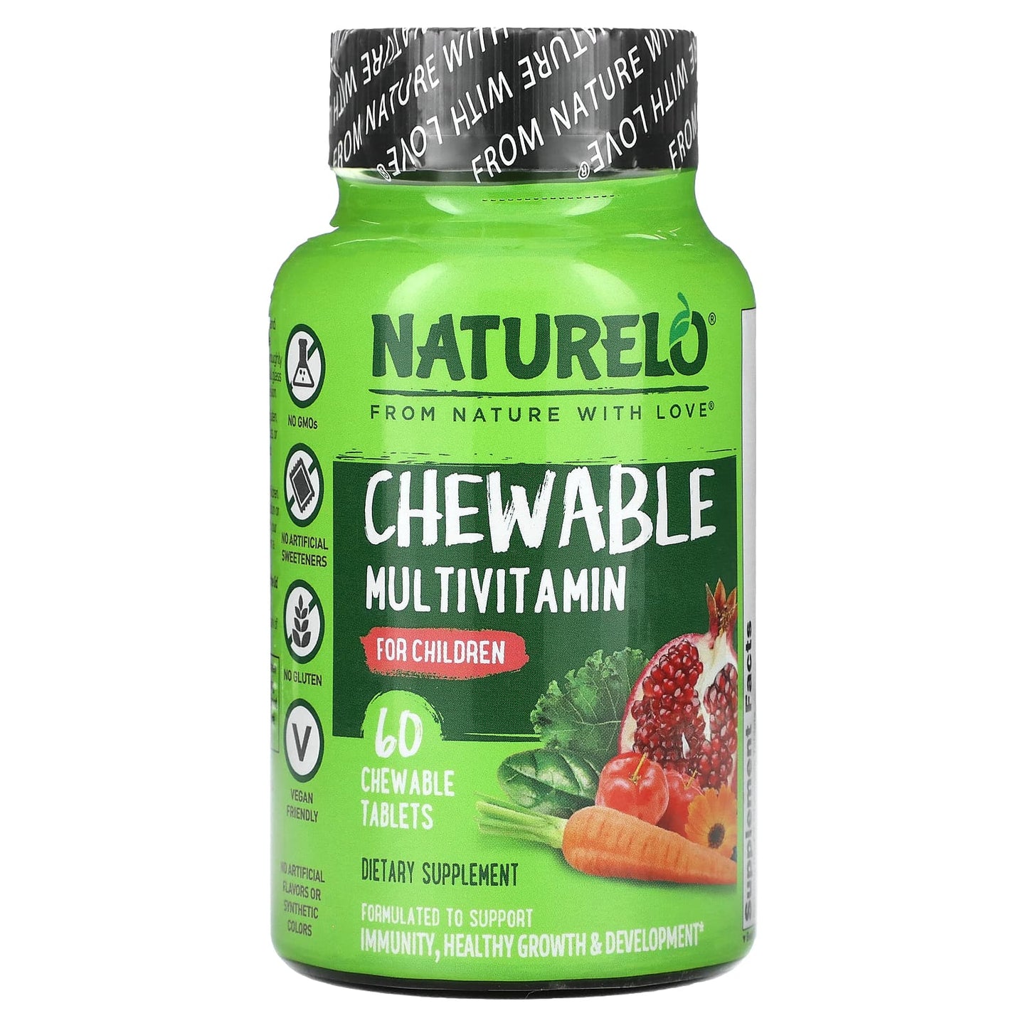 NATURELO-Chewable Multivitamin For Children-60 Chewable Tablets