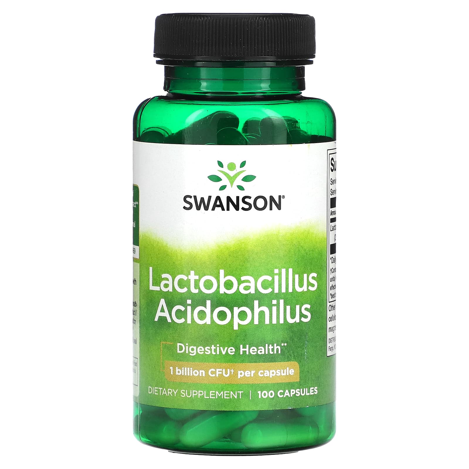 Swanson-Lactobacillus Acidophilus-1 Billion CFU-100 Capsules