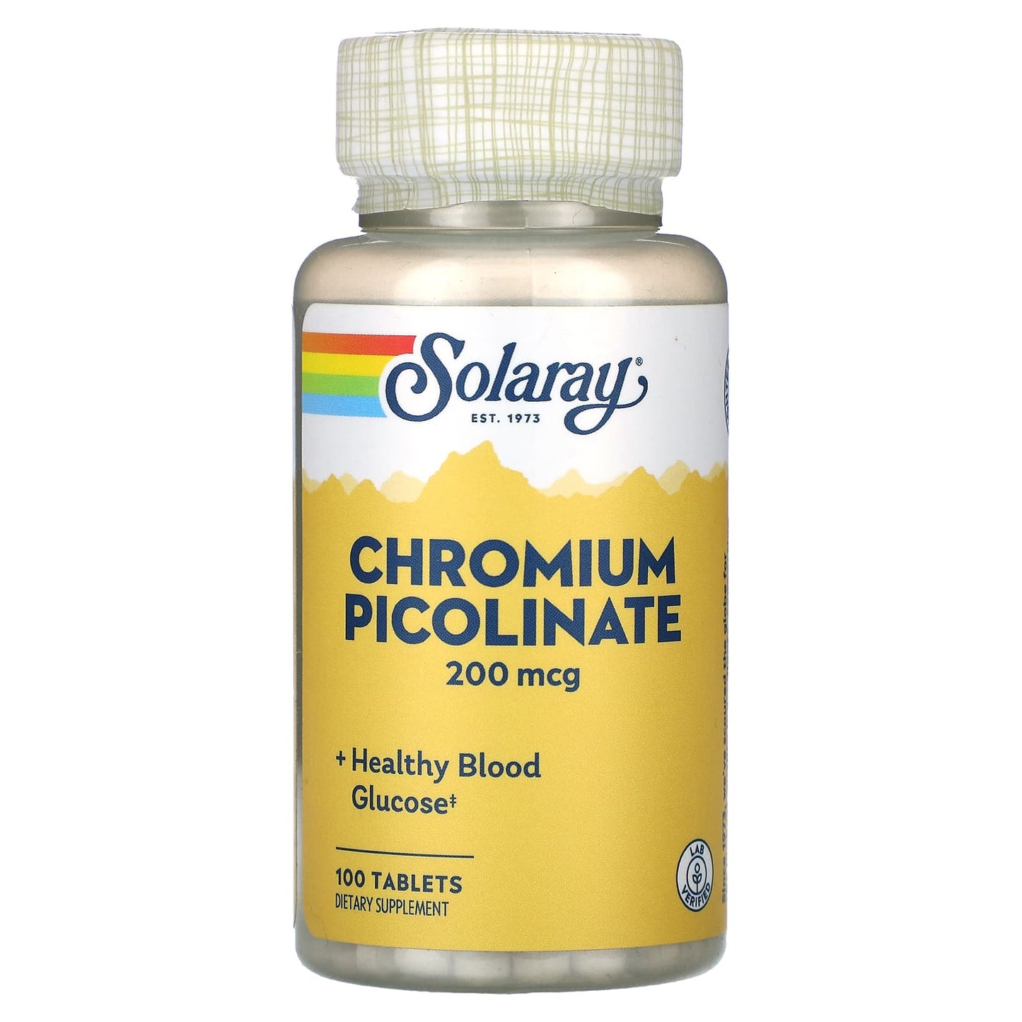 Solaray-Chromium Picolinate-200 mcg-100 Tablets