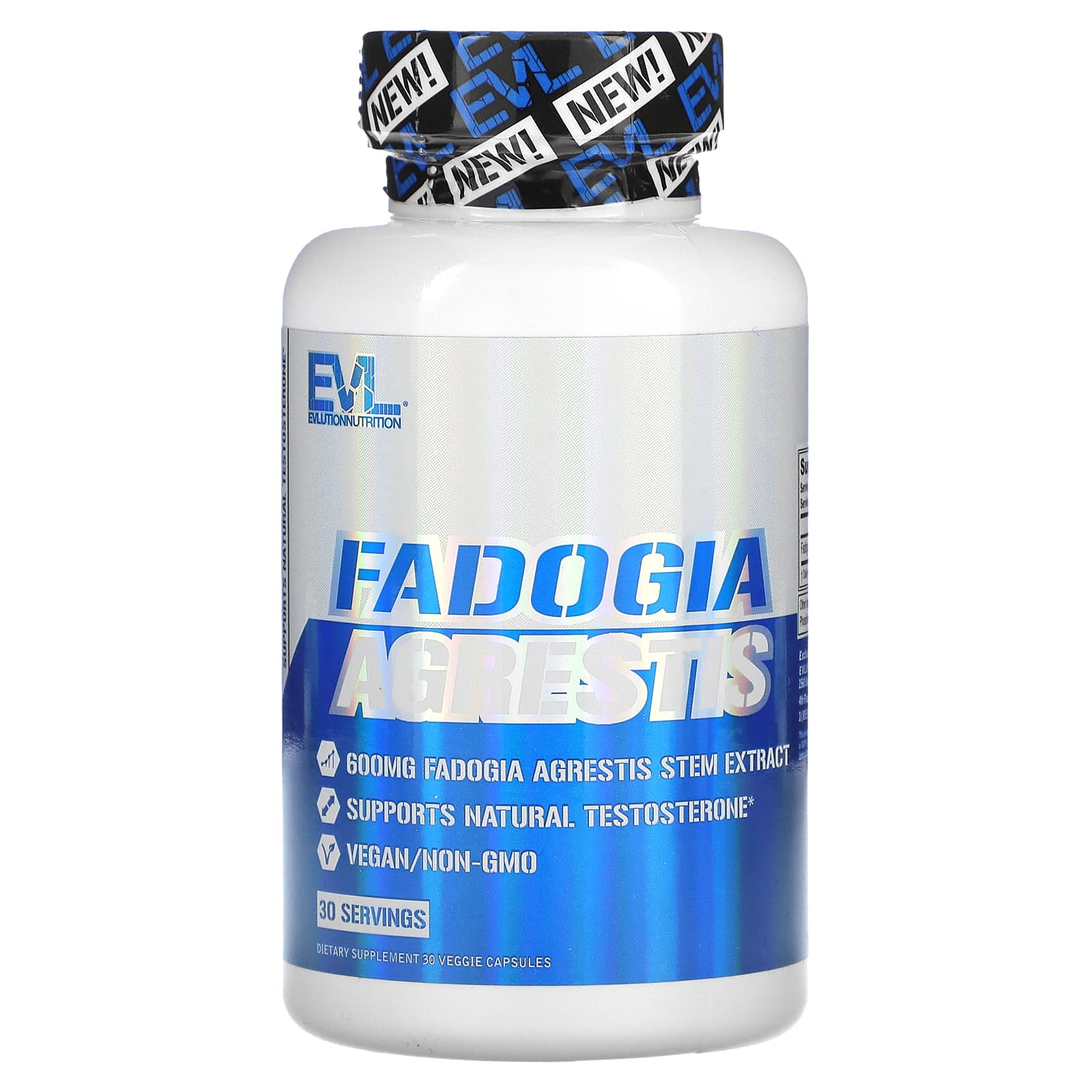 EVLution Nutrition-Fadogia Agrestis-600 mg-30 Veggie Capsules