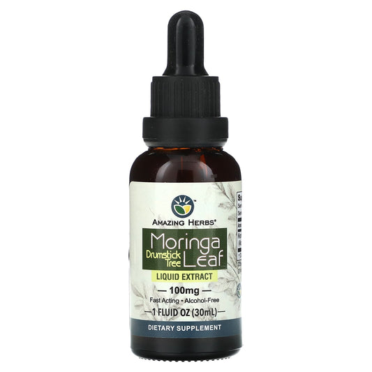 Amazing Herbs-Moringa Leaf Liquid Extract-1 fl oz (30 ml)