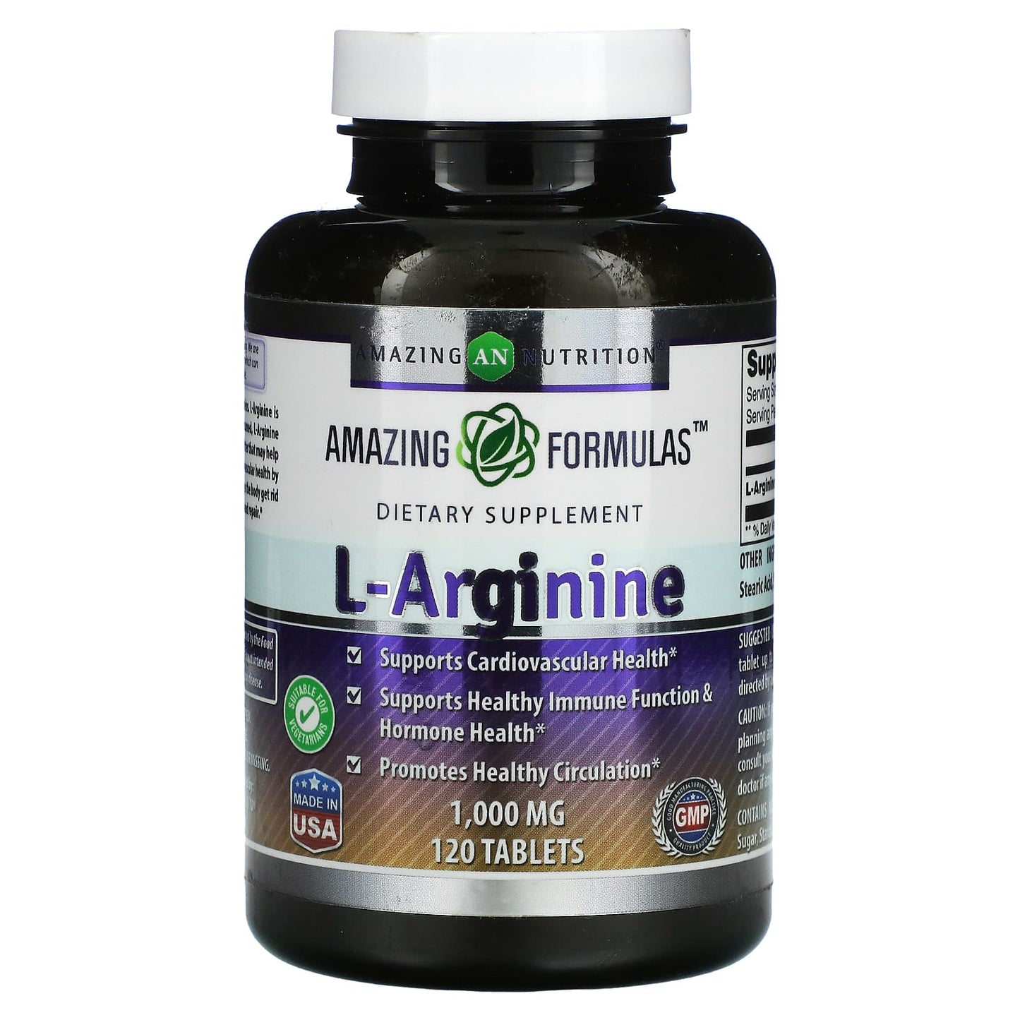 Amazing Nutrition-L-Arginine-1,000 mg-120 Tablets