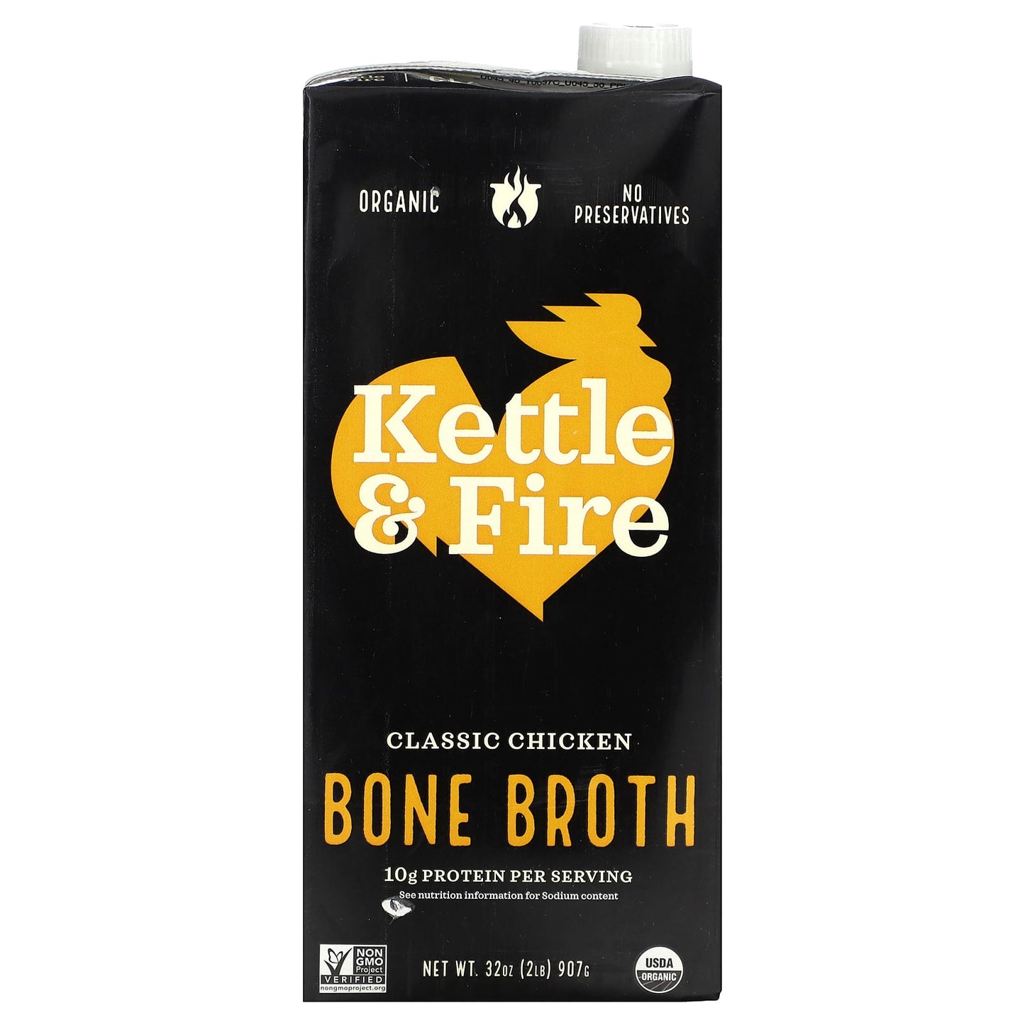 Kettle & Fire-Bone Broth-Classic Chicken-32 oz (907 g)