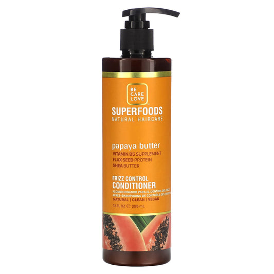 Be Care Love-Frizz Control Conditioner-Papaya Butter-12 fl oz (355 ml)