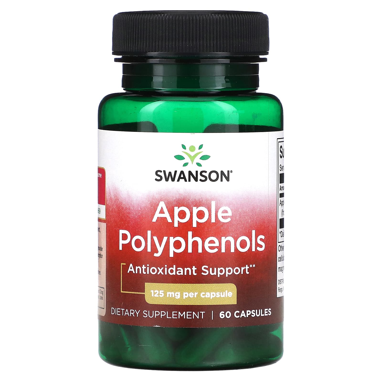 Swanson-Apple Polyphenols-125 mg-60 Capsules