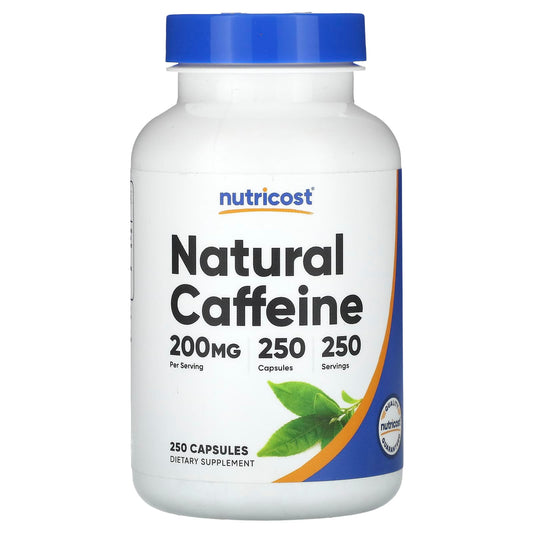 Nutricost-Natural Caffeine-200 mg-250 Capsules