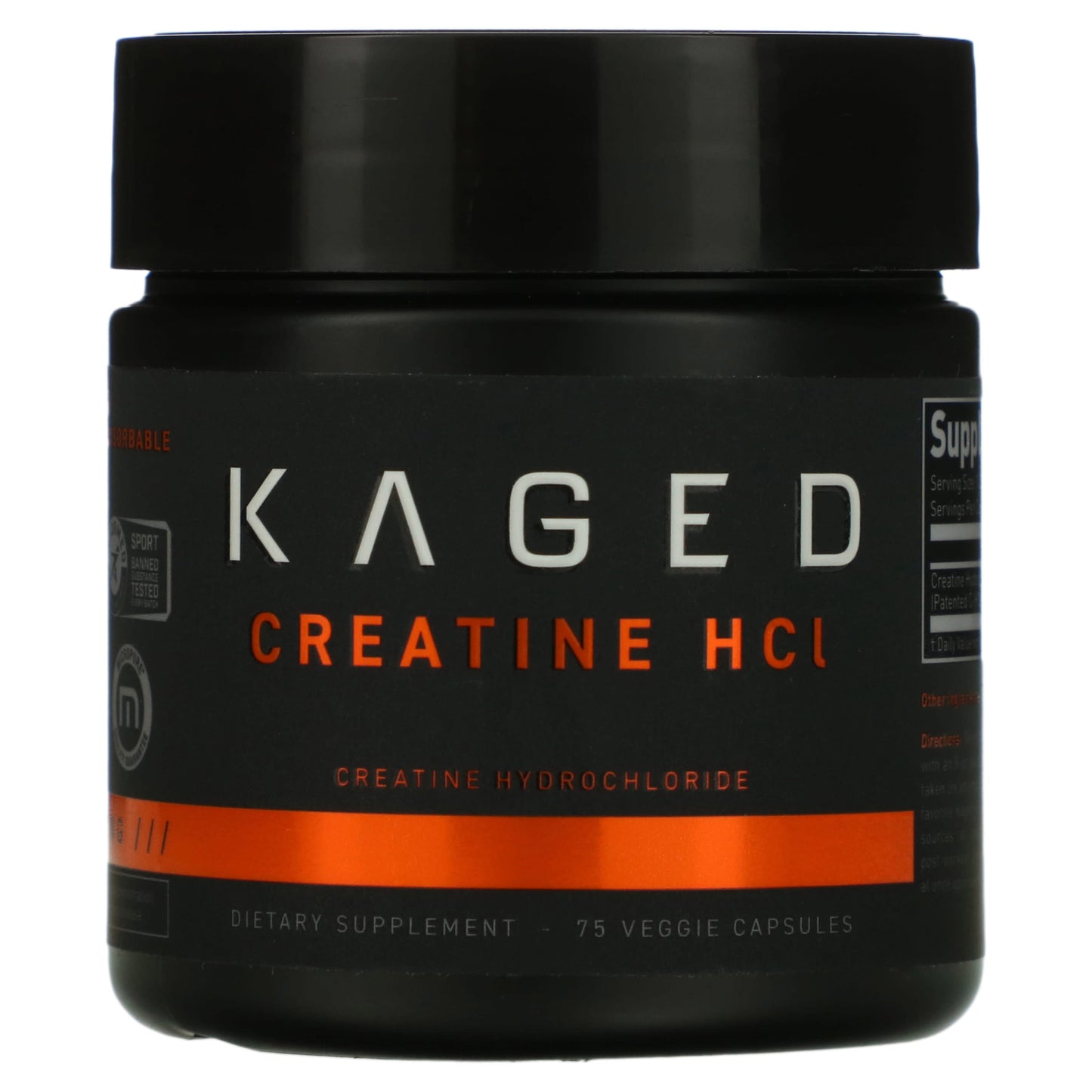 Kaged-Creatine HCl-75 Veggie Capsules