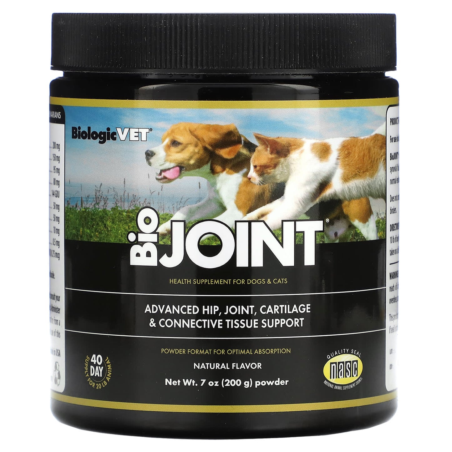 Flora-BiologicVet-BioJoint-For Dogs & Cats-Natural-7 oz (200 g)