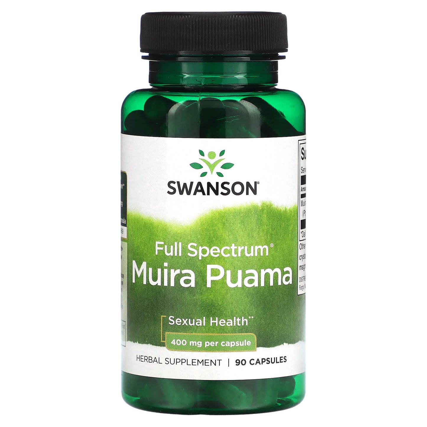 Swanson-Full Spectrum-Muira Puama-400 mg-90 Capsules