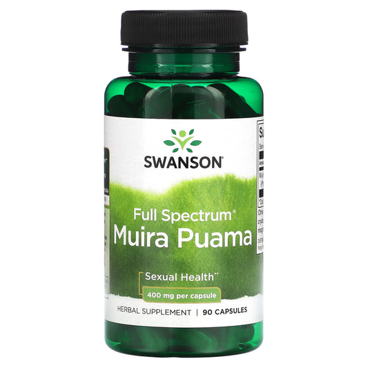 Swanson-Full Spectrum-Muira Puama-400 mg-90 Capsules