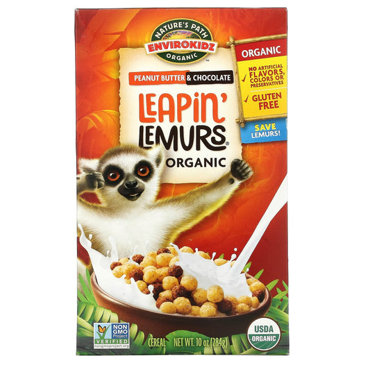 Nature's Path-Envirokidz Organic-Leapin' Lemurs Cereal-Peanut Butter & Chocolate-10 oz (284 g)