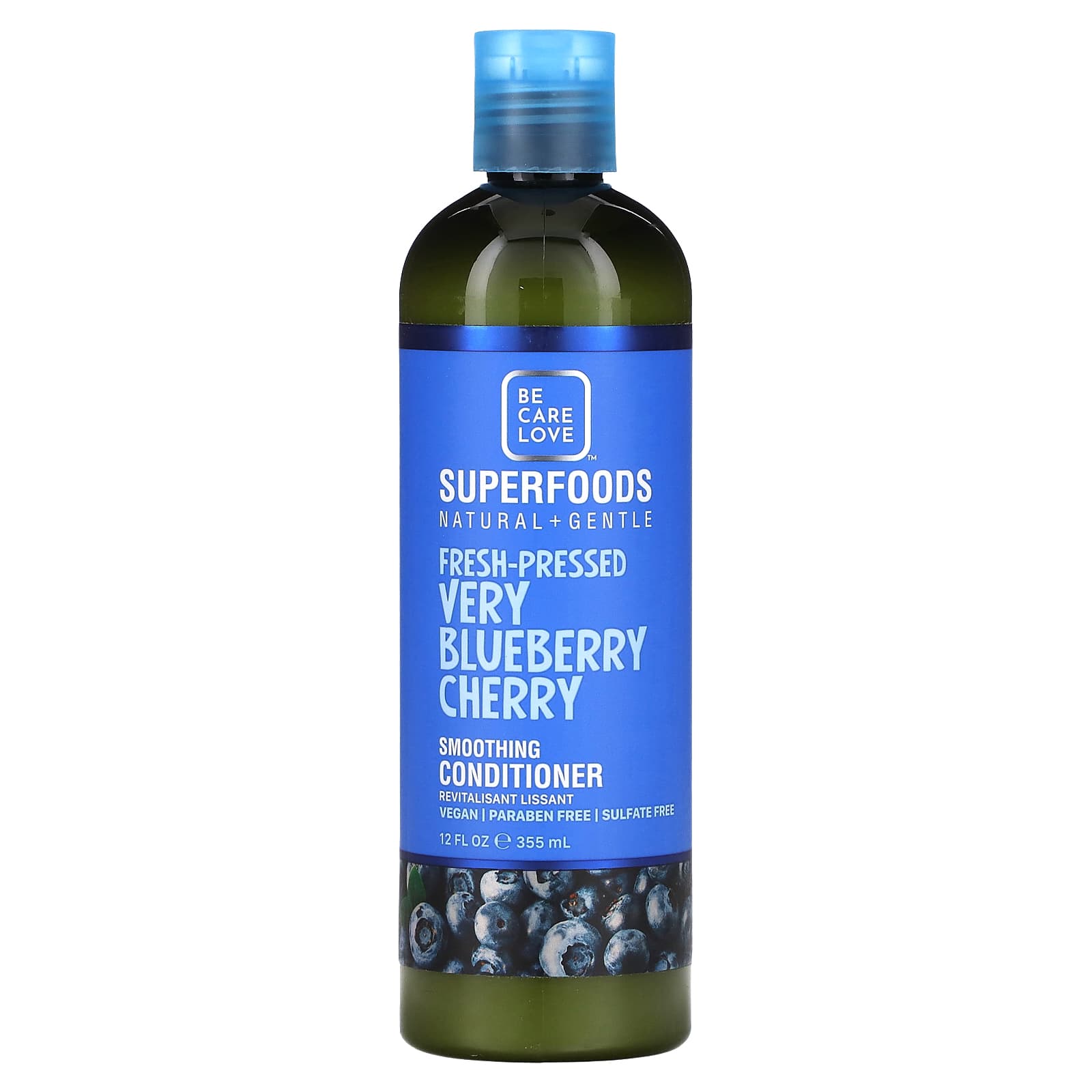 Be Care Love-Superfoods-Natural & Gentle-Smoothing Conditioner-Fresh-Pressed Very Blueberry Cherry-12 fl oz (355 ml)