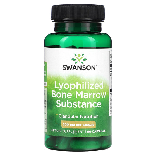 Swanson-Lyophilized Bone Marrow Substance-500 mg-60 Capsules