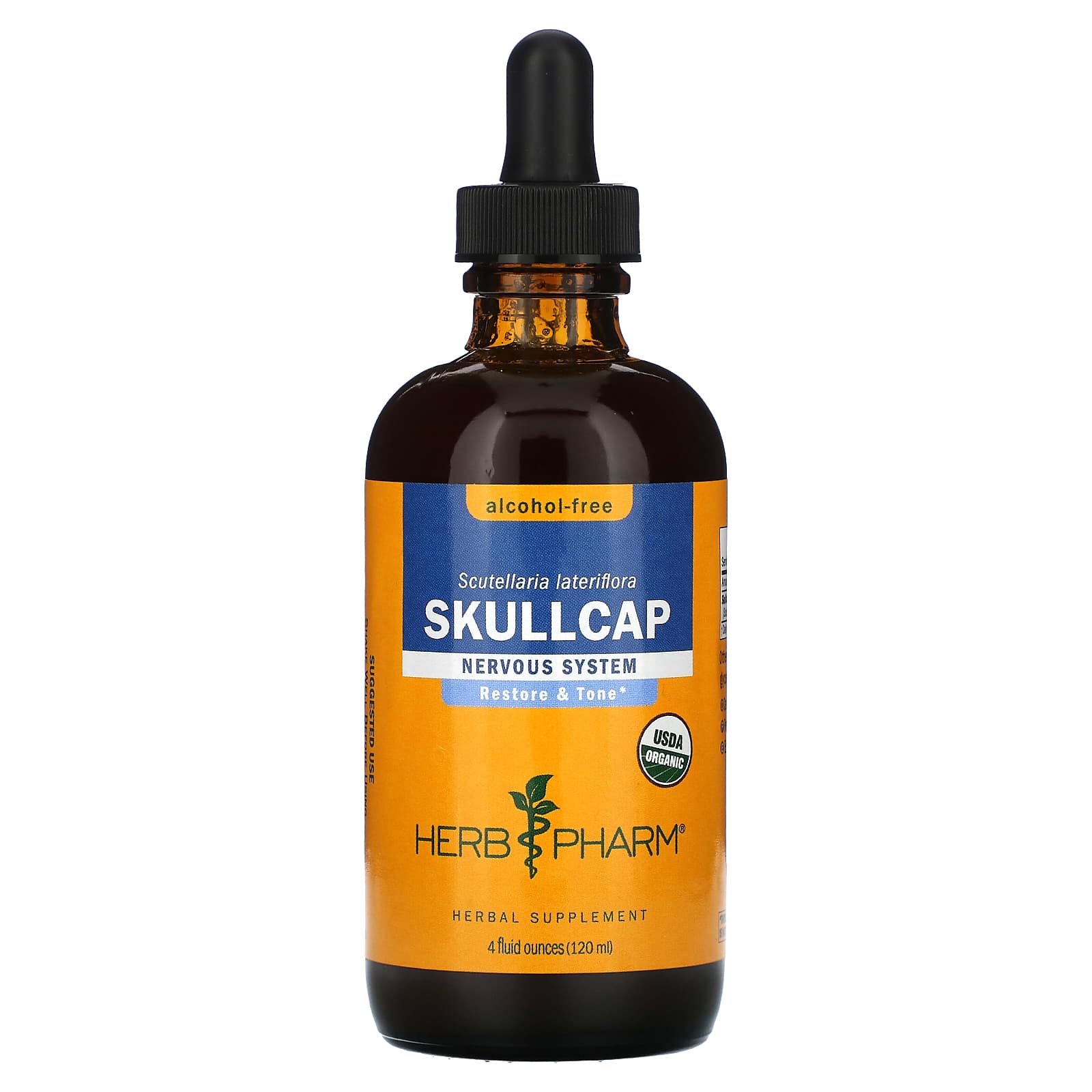 Herb Pharm-Skullcap-Alcohol-Free-4 fl oz (120 ml)