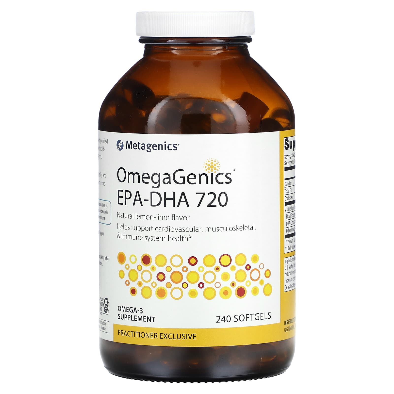 Metagenics-OmegaGenics EPA-DHA 720-Natural Lemon Lime-240 Softgels