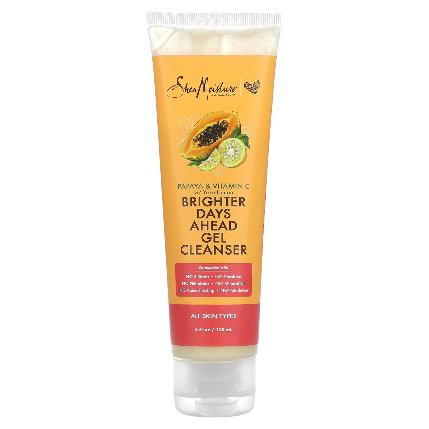 SheaMoisture-Brighter Days Ahead Gel Cleanser-For All skin Types-4 fl oz (118 ml)