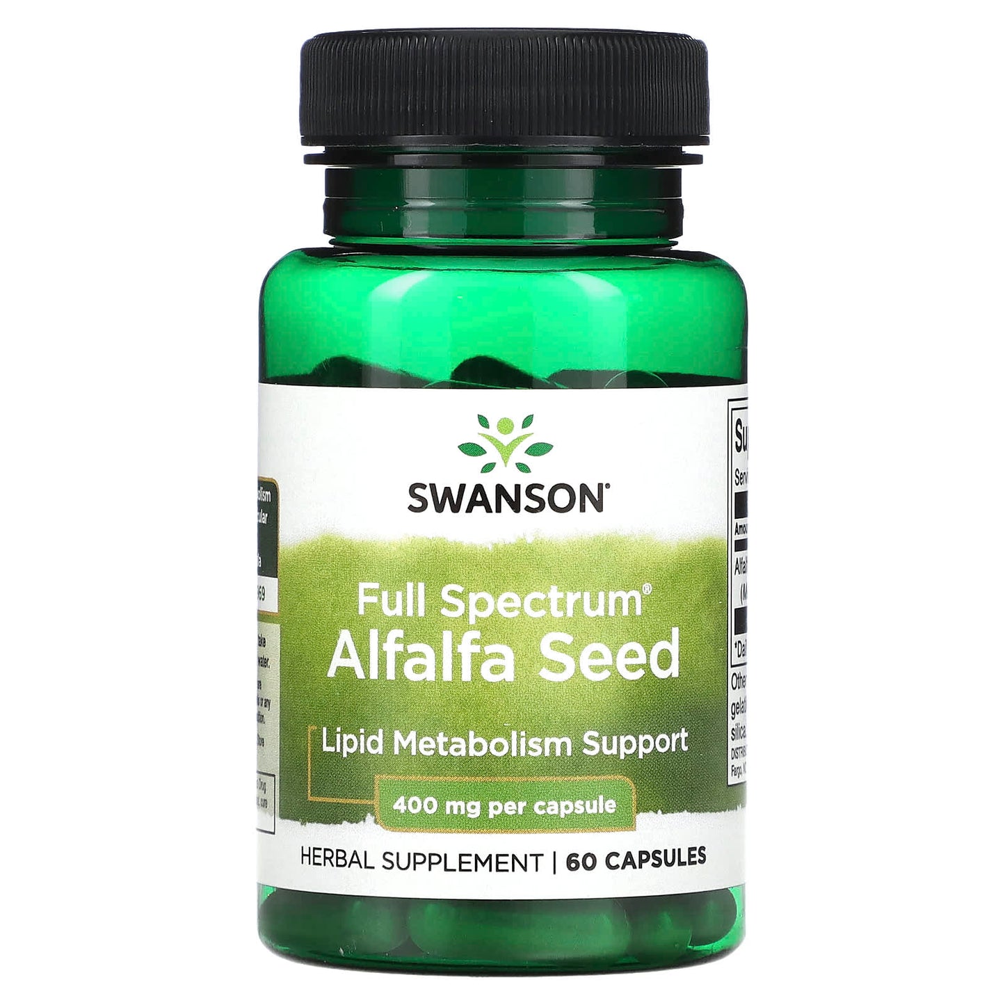 Swanson-Full Spectrum Alfalfa Seed-400 mg-60 Capsules