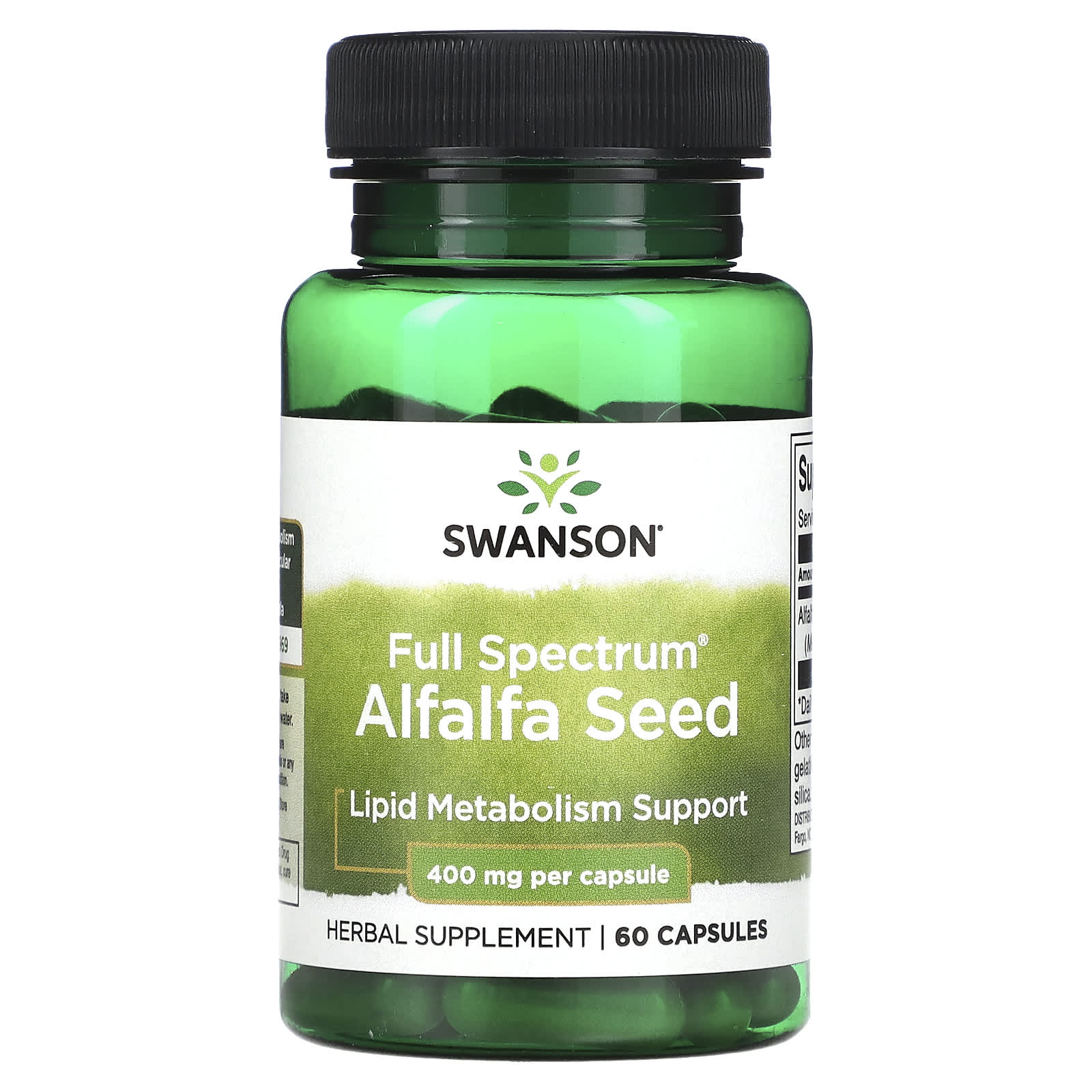 Swanson-Full Spectrum Alfalfa Seed-400 mg-60 Capsules