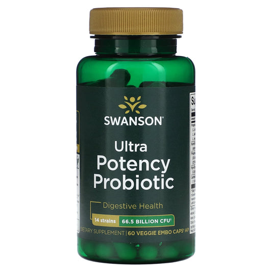 Swanson-Ultra Potency Probiotic-66.5 Billion CFU-60 Veggie EMBO Caps