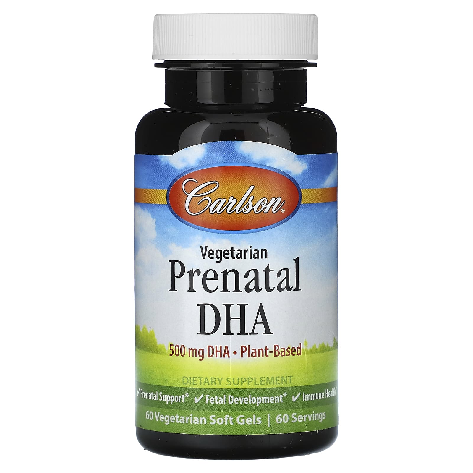 Carlson-Vegetarian Prenatal DHA-500 mg-60 Vegetarian Soft Gels