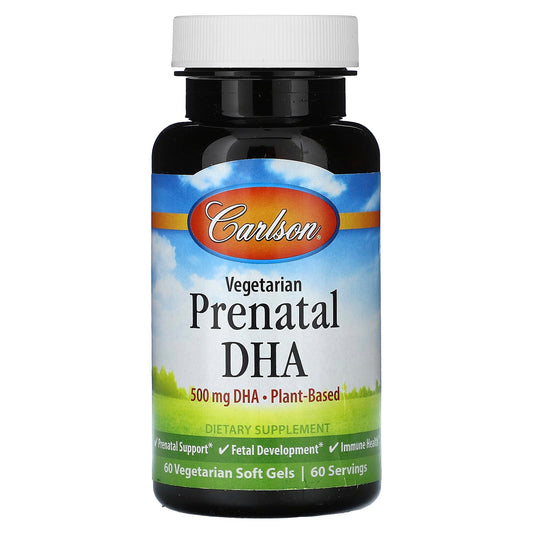 Carlson-Vegetarian Prenatal DHA-500 mg-60 Vegetarian Soft Gels