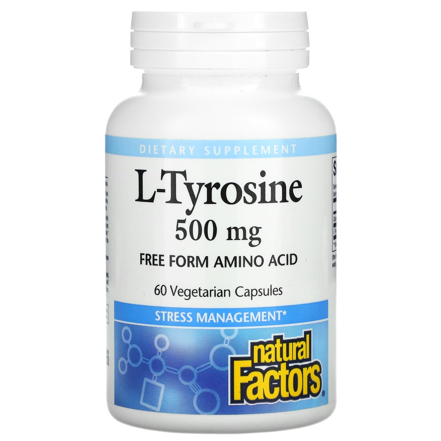 Natural Factors-L-Tyrosine-500 mg-60 Vegetarian Capsules