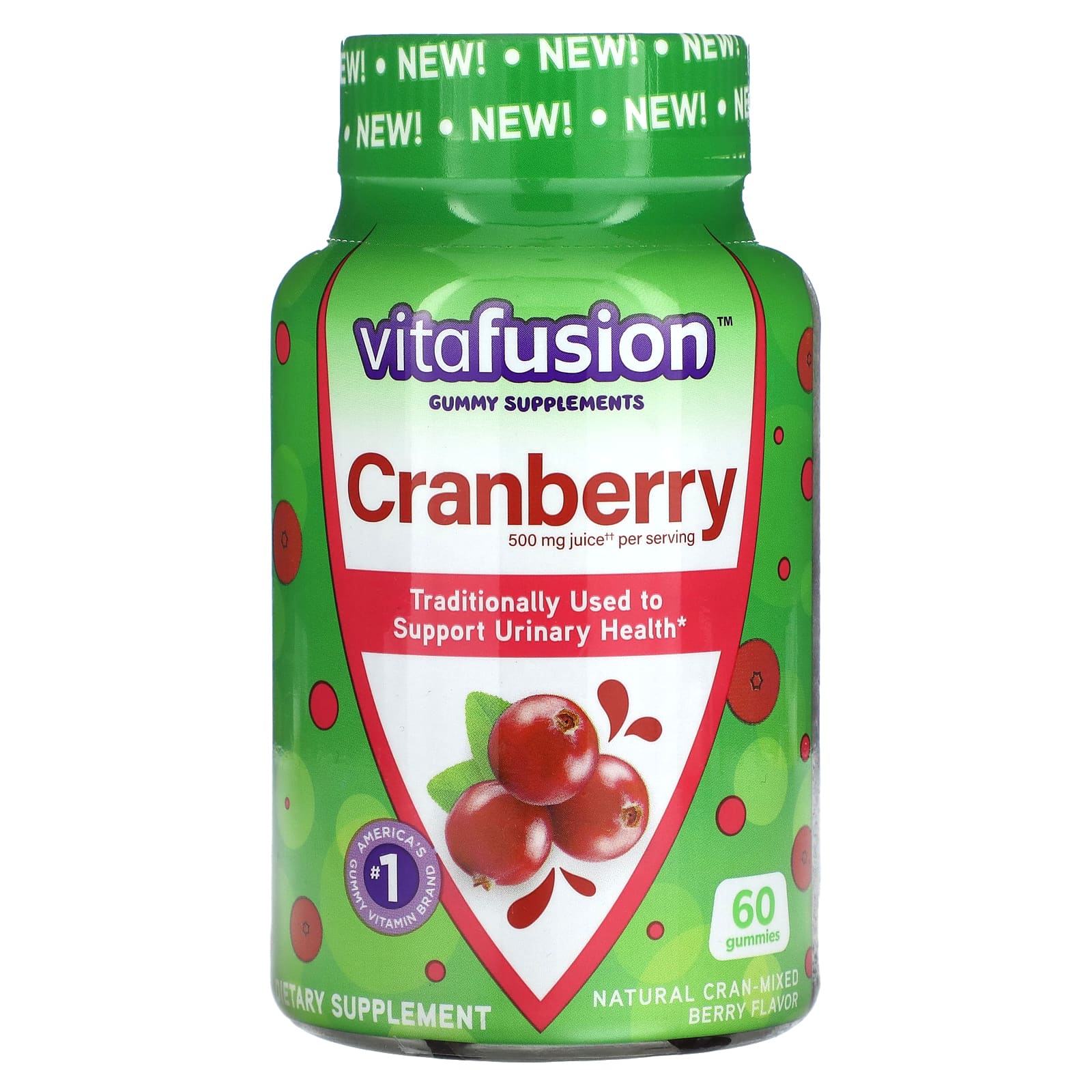 VitaFusion-Cranberry-Cran-Mixed Berry-500 mg-60 Gummies (250 mg per Gummy)