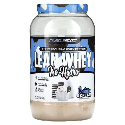 MuscleSport-Lean Whey-Iso-Hydro-Cookies & Cream-2 lbs (910 g)