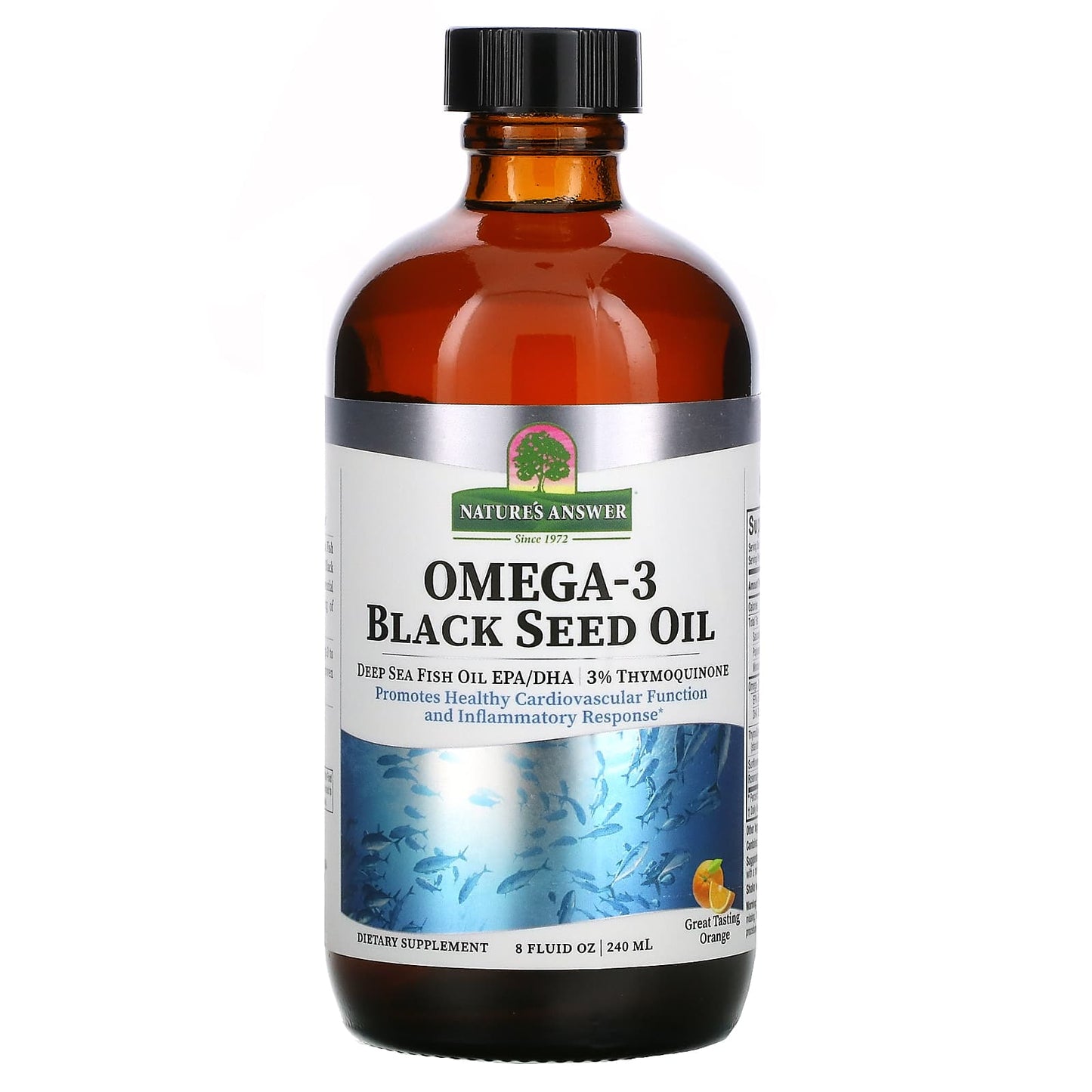 Nature's Answer-Omega-3 with Black Seed Oil-Orange-8 fl oz (240 ml)