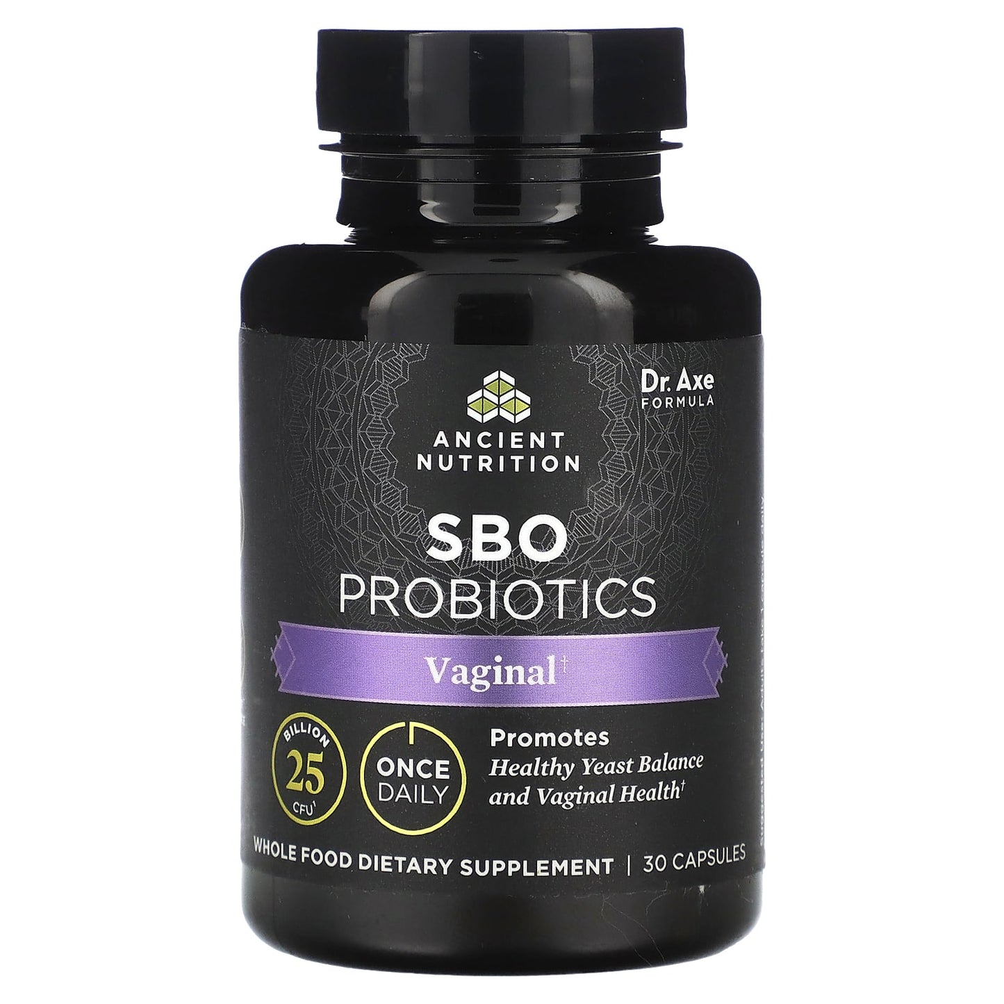 Ancient Nutrition-SBO Probiotics-Vaginal-25 Billion CFU-30 Capsules