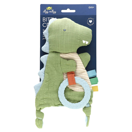 itzy ritzy-Bitzy Crinkle-Sensory Crinkle Toy with Teether-0 Months+-Dino -1 Count