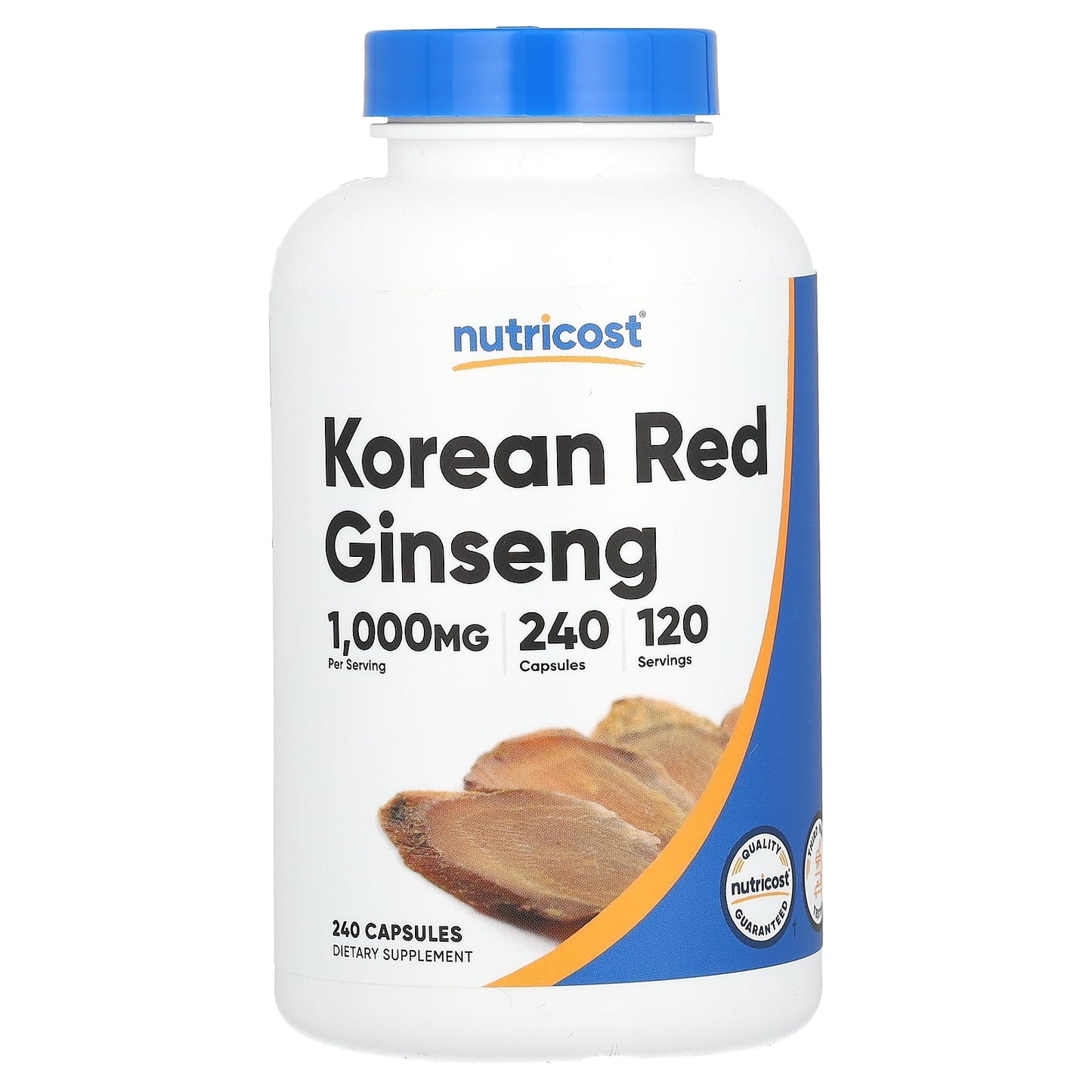 Nutricost-Korean Red Ginseng-1,000 mg -240 Capsules (500 mg per Capsule)