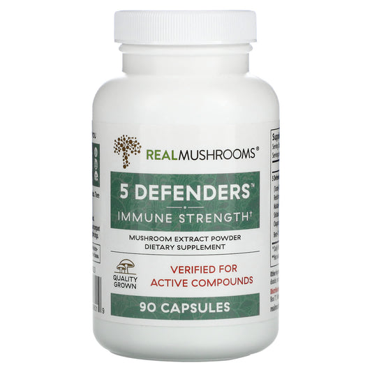 Real Mushrooms-5 Defenders-Immune Strength-90 Capsules