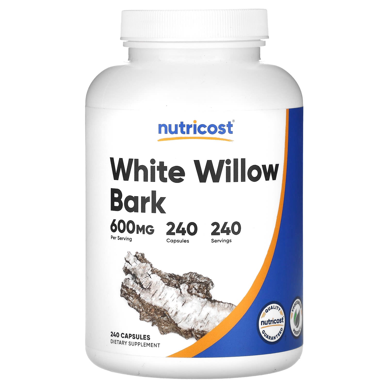 Nutricost-White Willow Bark-600 mg-240 Capsules