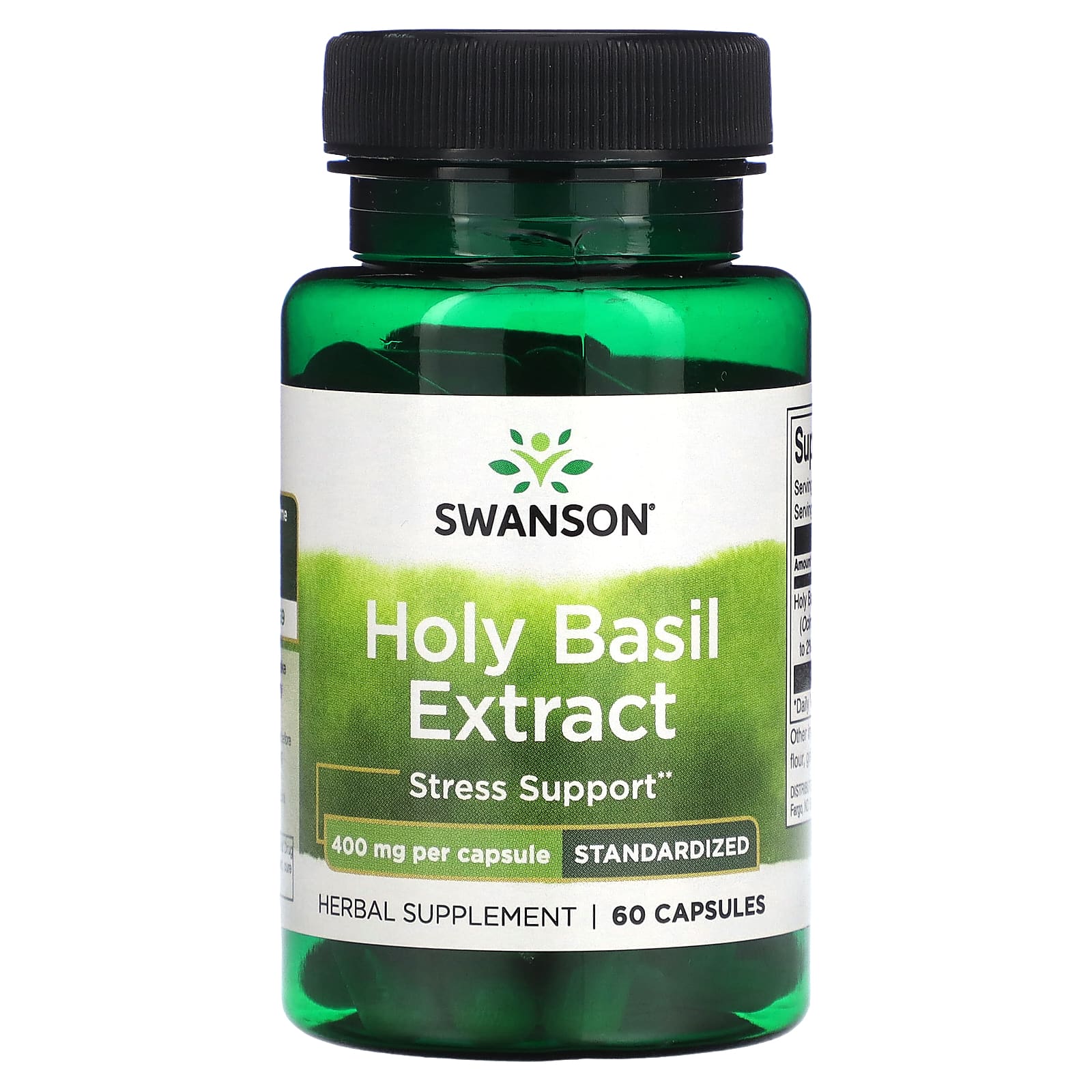 Swanson-Holy Basil Extract-Standardized -400 mg-60 Capsules