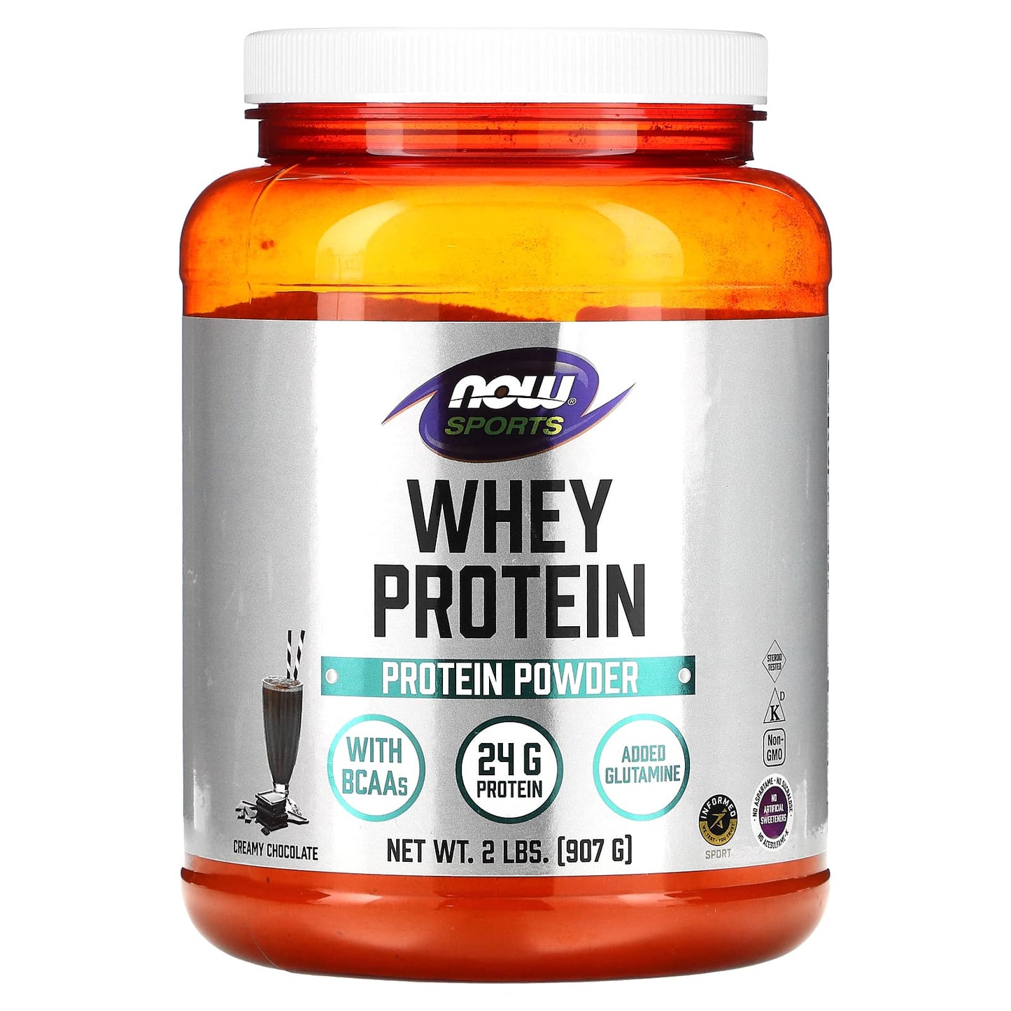 NOW Foods-Whey Protein-Creamy Chocolate-2 lbs (907 g)