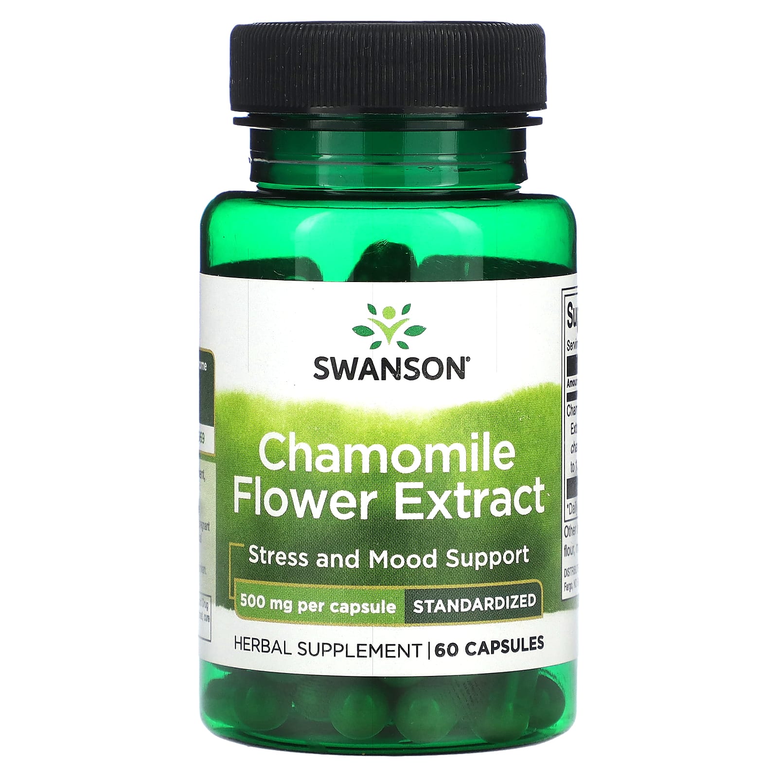 Swanson-Chamomile Flower Extract-Standardized-500 mg -60 Capsules