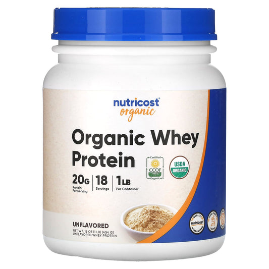 Nutricost-Organic Whey Protein-Unflavored-1 lb (454 g)