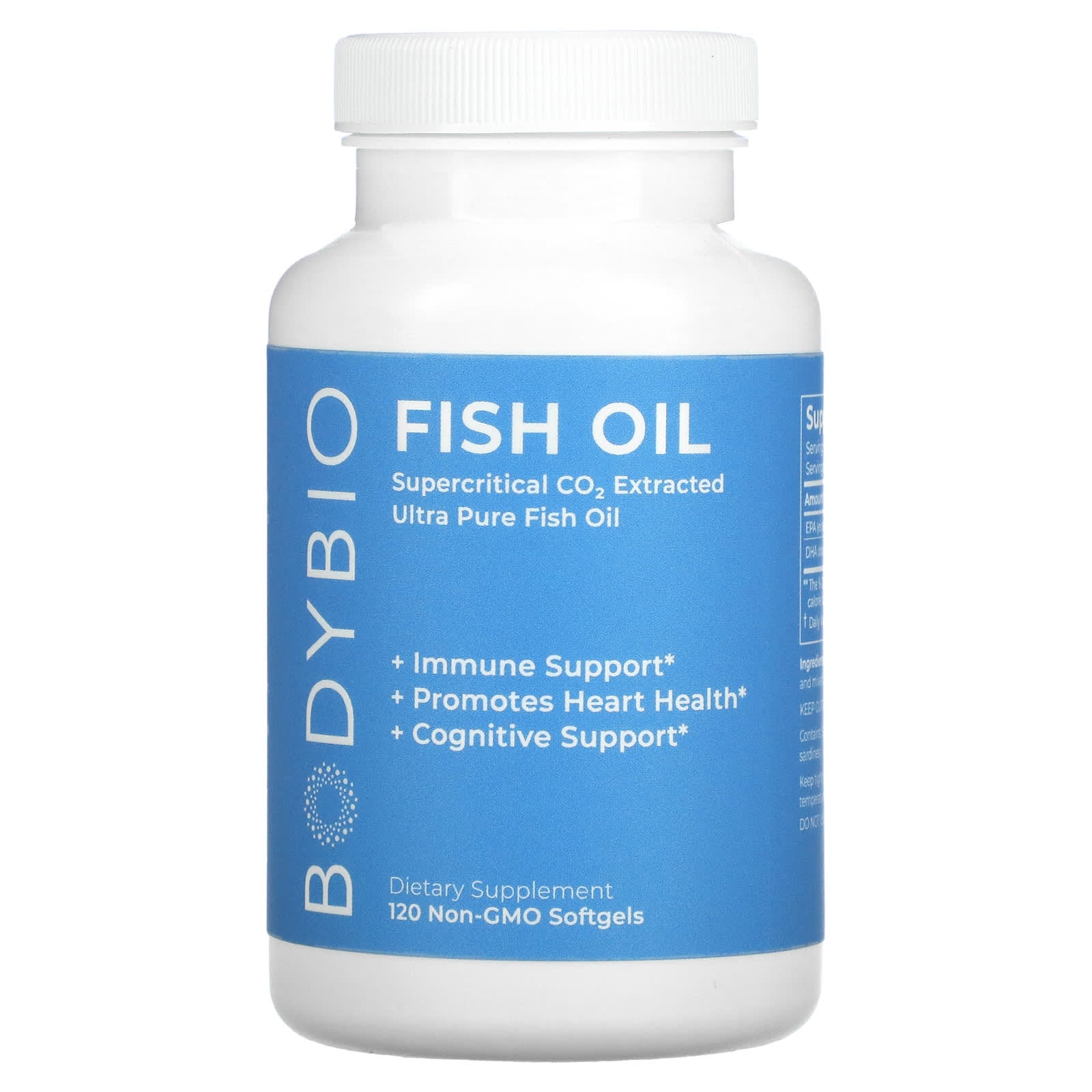 BodyBio-Fish Oil-120 Non-GMO Softgels